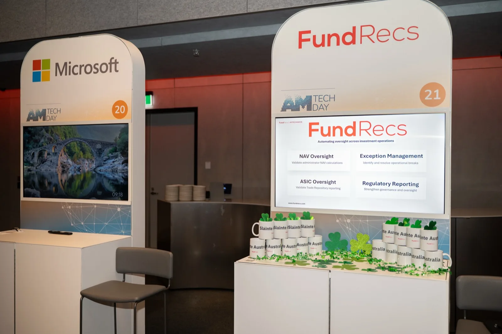 Exhibitor stand on the conference showcase floor